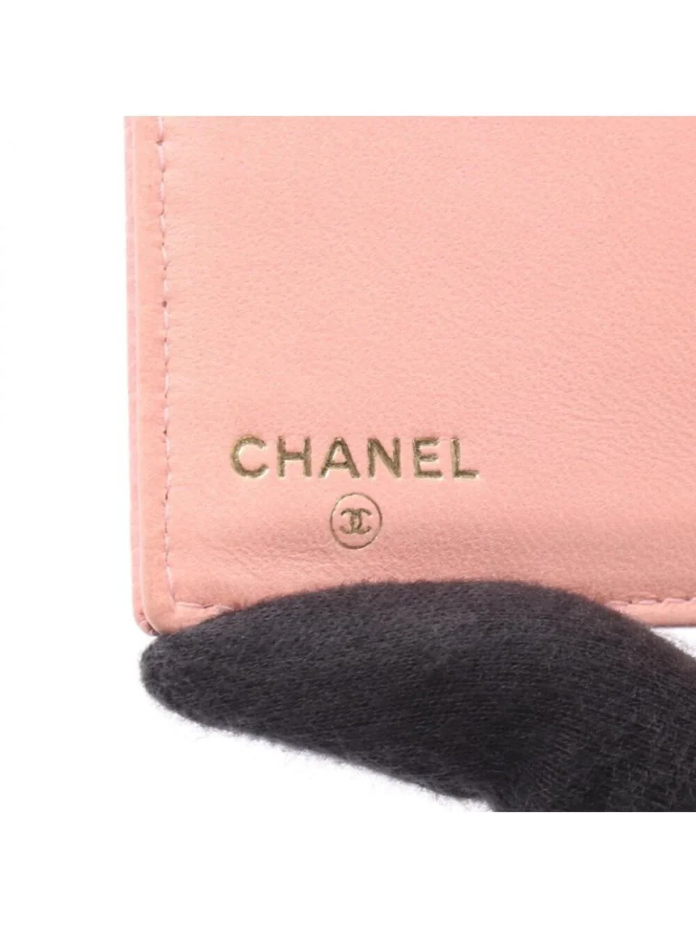 Chanel Bifold Wallet CC Logo Pink Caviar Leather CC Kiss Lock